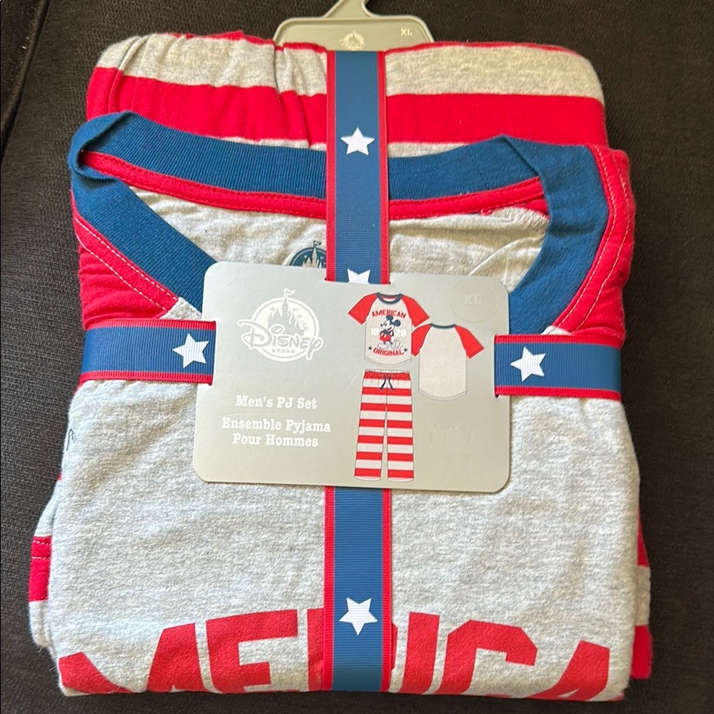 Disney Red and Gray American Pajama Set with Classic Comfort